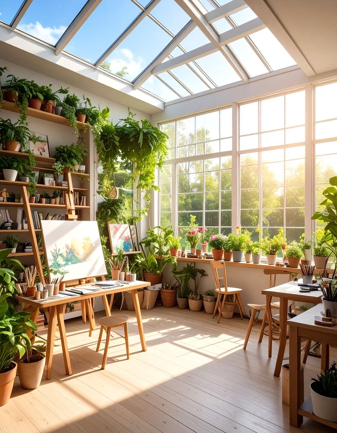 Art Studio Small Sunroom Creative Space - 20 Small Sunroom Ideas