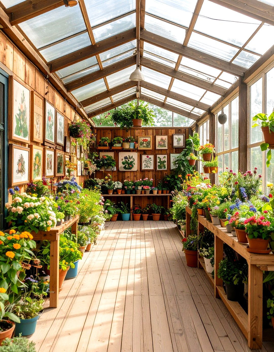 Artful Wall Accents Personalize Plain Panels - 20 Greenhouse Decor Ideas