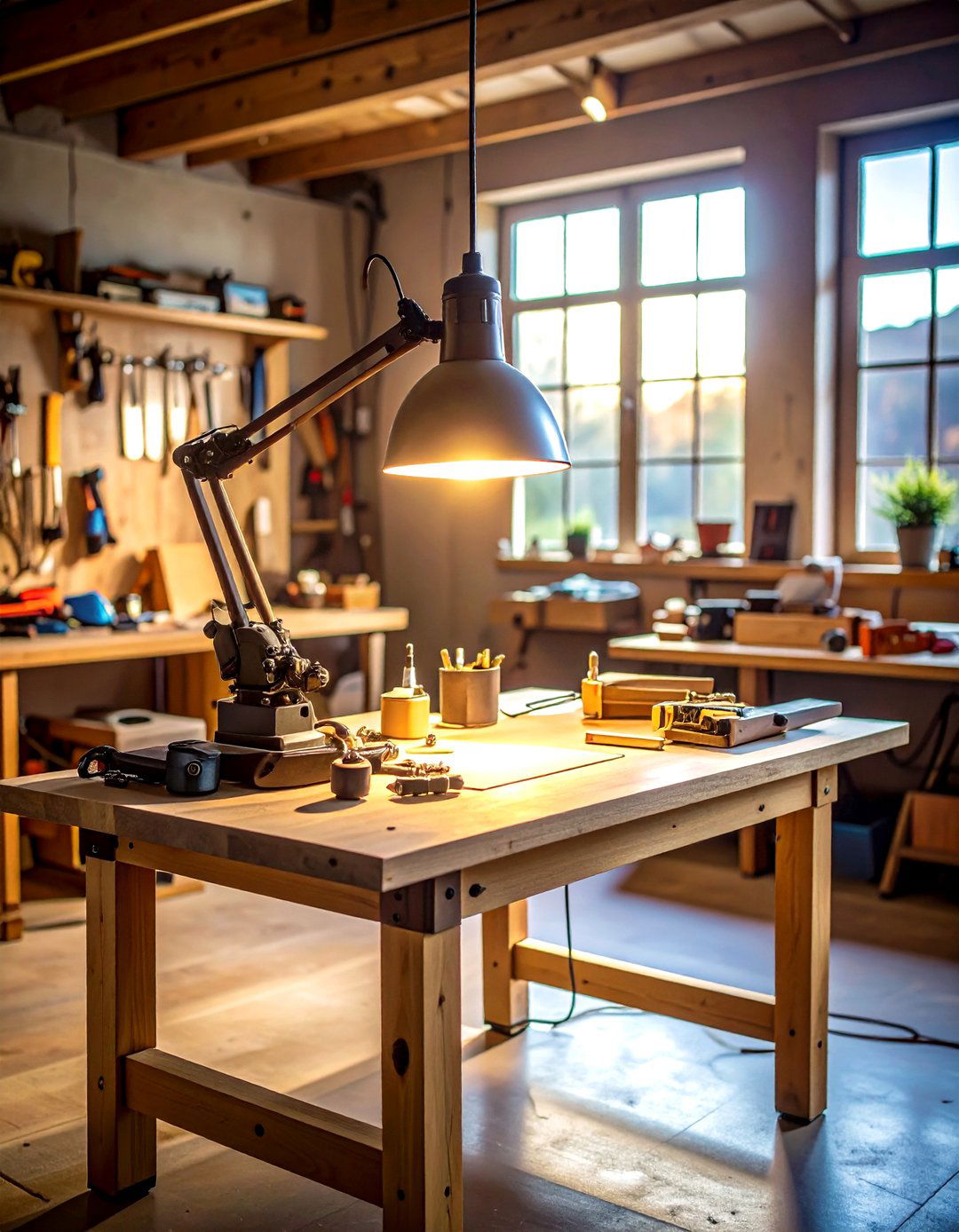Articulated Workbench Lamps Deliver Pin Point Garage Lighting - 20 Garage Lighting Ideas