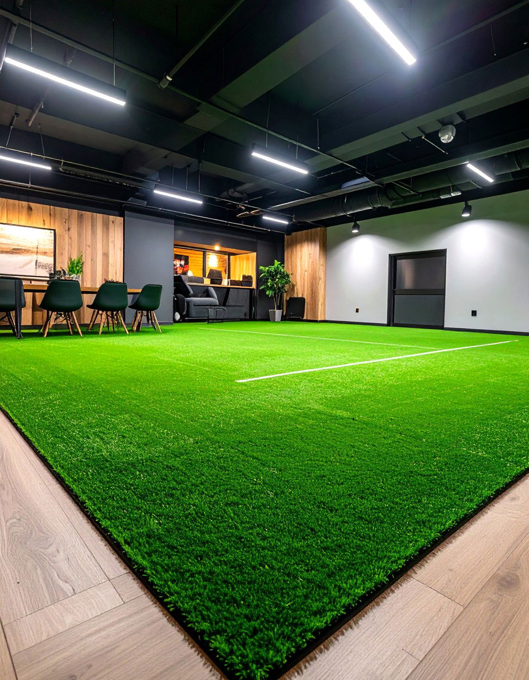 Artificial Turf Basement Floor Indoor Sport Zone - 20 Basement Floor Ideas
