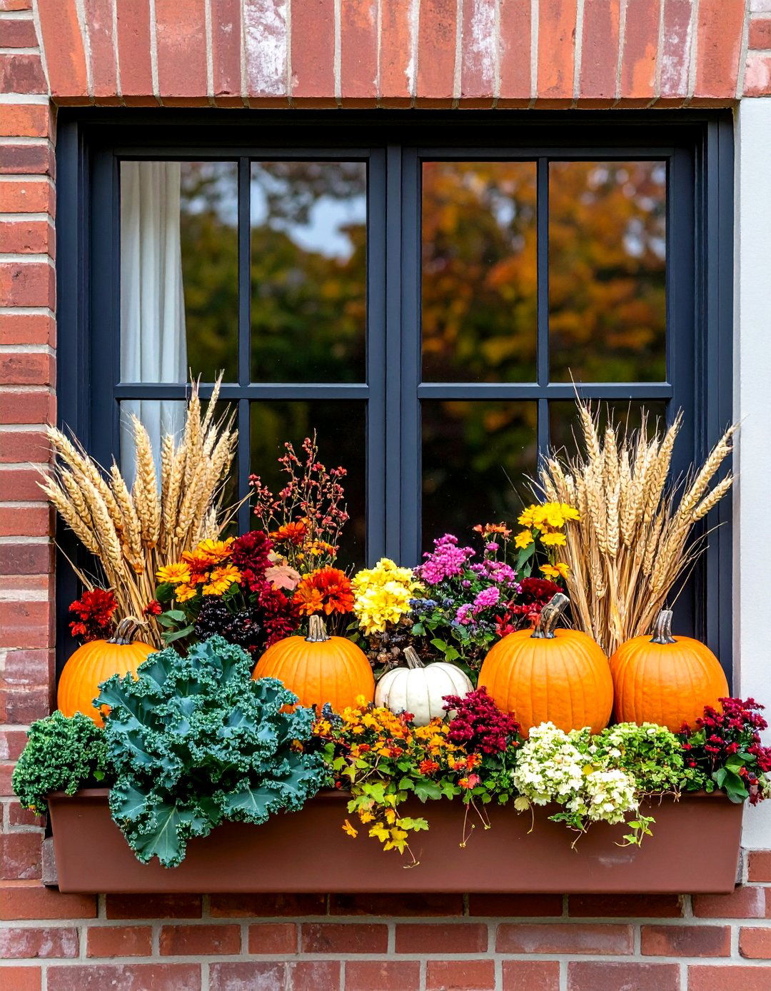 Artificial and Faux Fall Window Box Alternative - 20 Fall Window Box Ideas
