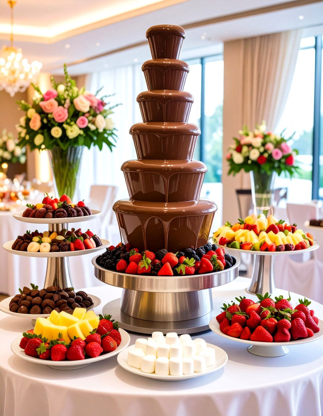 Artisan Wedding Dessert Chocolate Fountain Experience - 20 Wedding Dessert Ideas