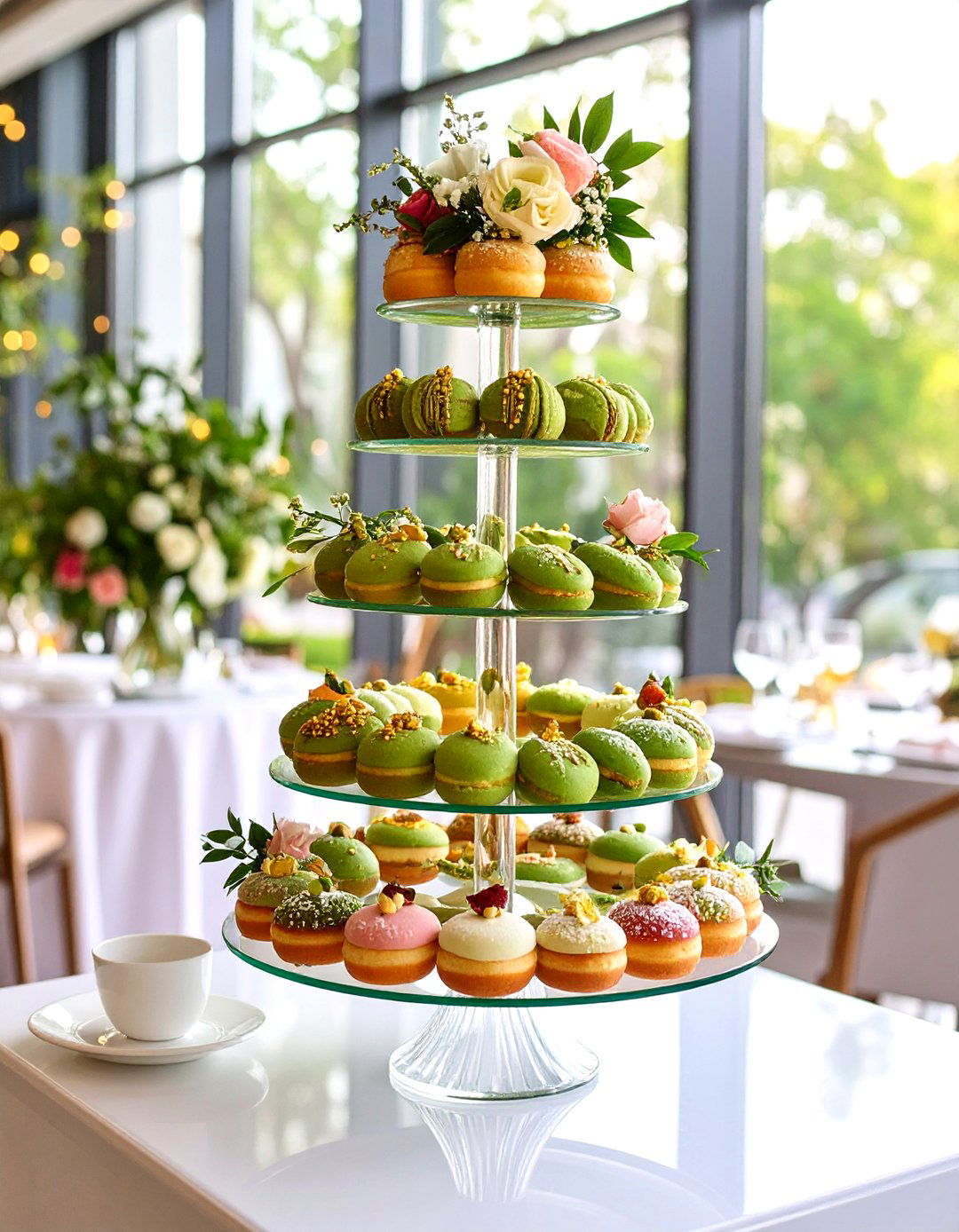 Artisanal Wedding Dessert Mochi Donut Tower - 20 Wedding Dessert Ideas