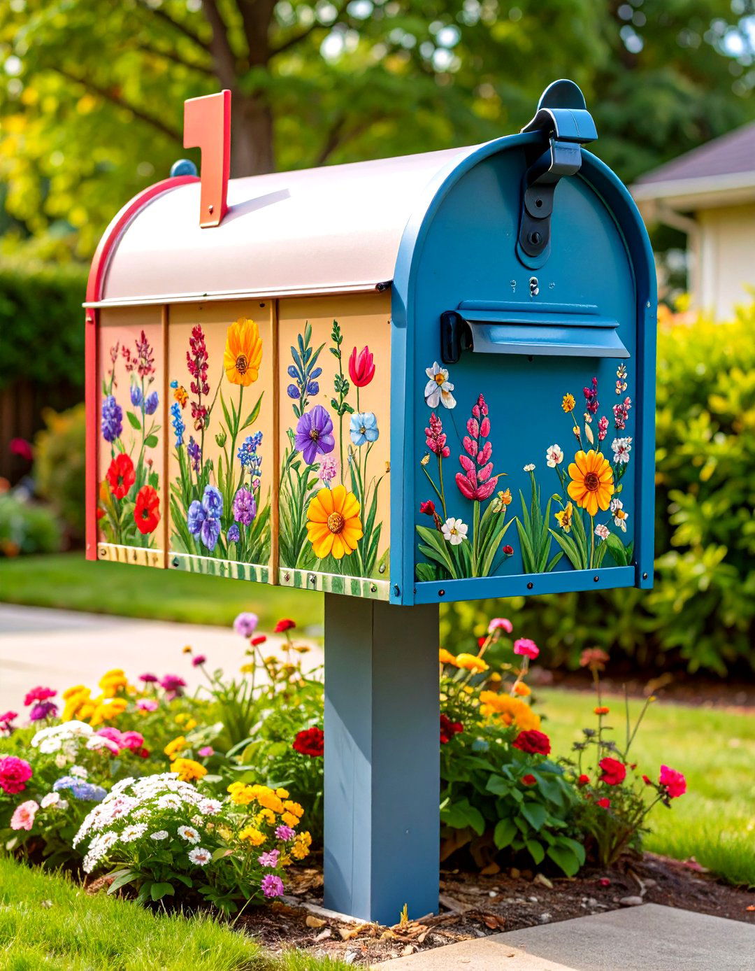 Artistic Hand Painted Mailbox Decor - 20 Mailbox Decor Ideas