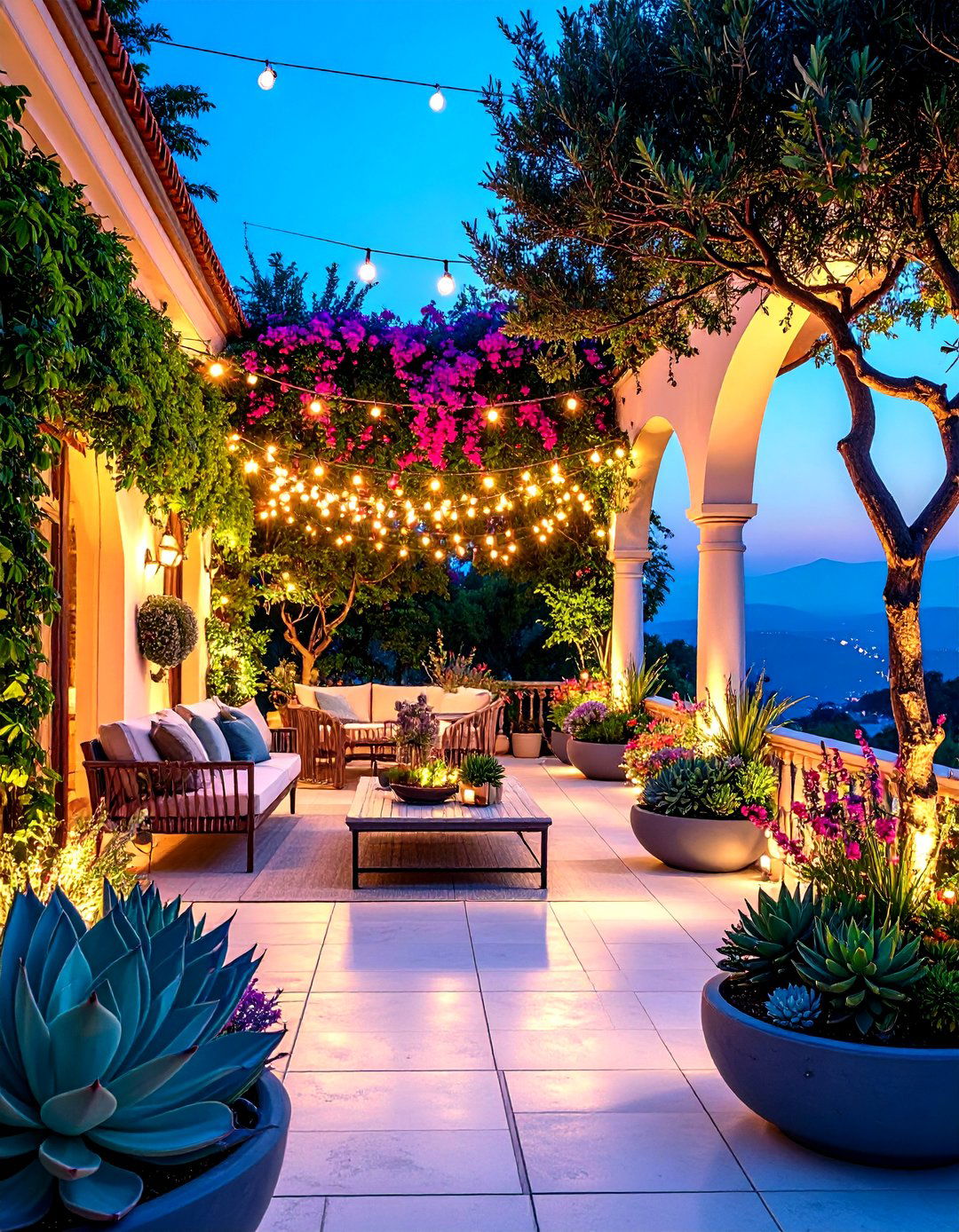 Artistic Sculpture Garden Terrace Design - 20 Terrace Design Ideas