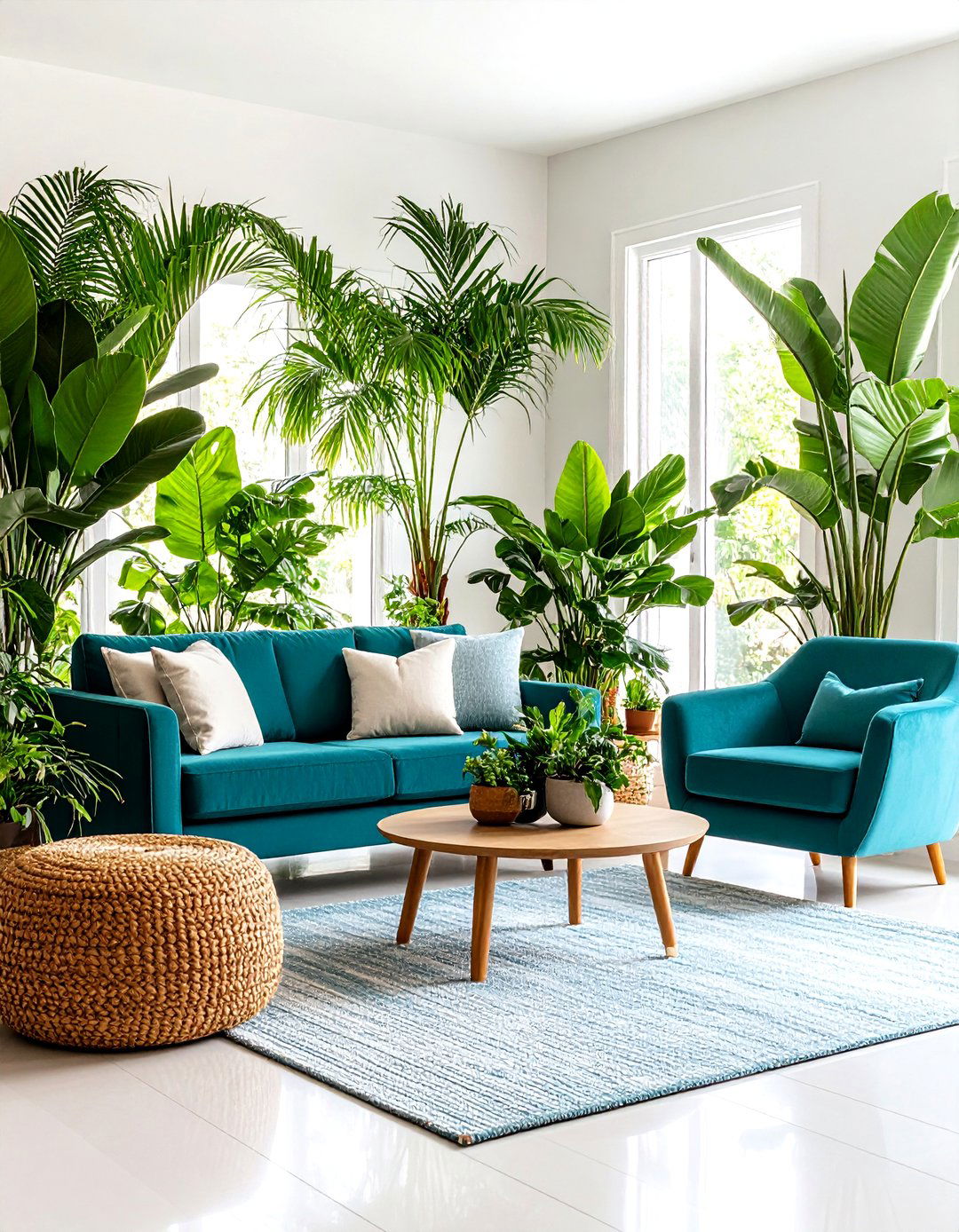 Artwork That Bridges Teal and Grey - 20 Teal and Grey Living Room Ideas