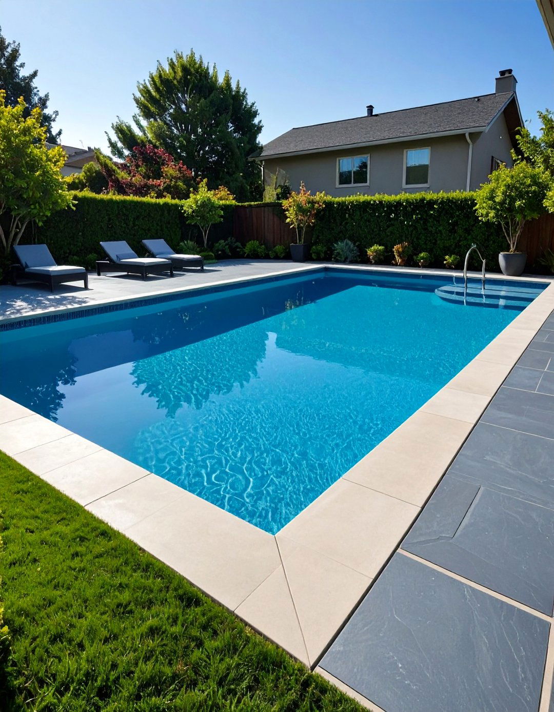 Ashlar Slate Pattern - 20 Stamped Concrete Pool Deck Ideas