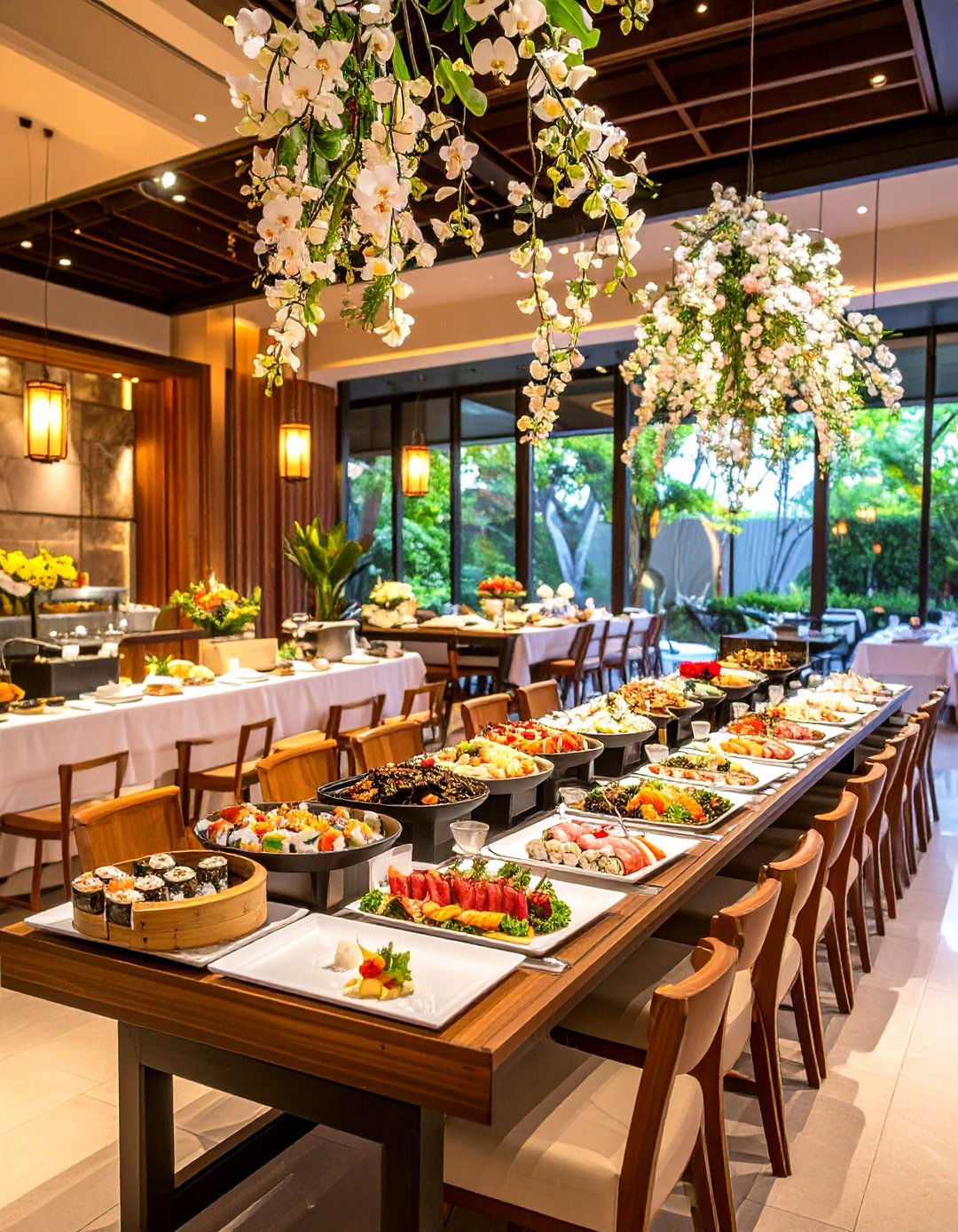 Asian Fusion Wedding Buffet Station - 20 Wedding Buffet Ideas