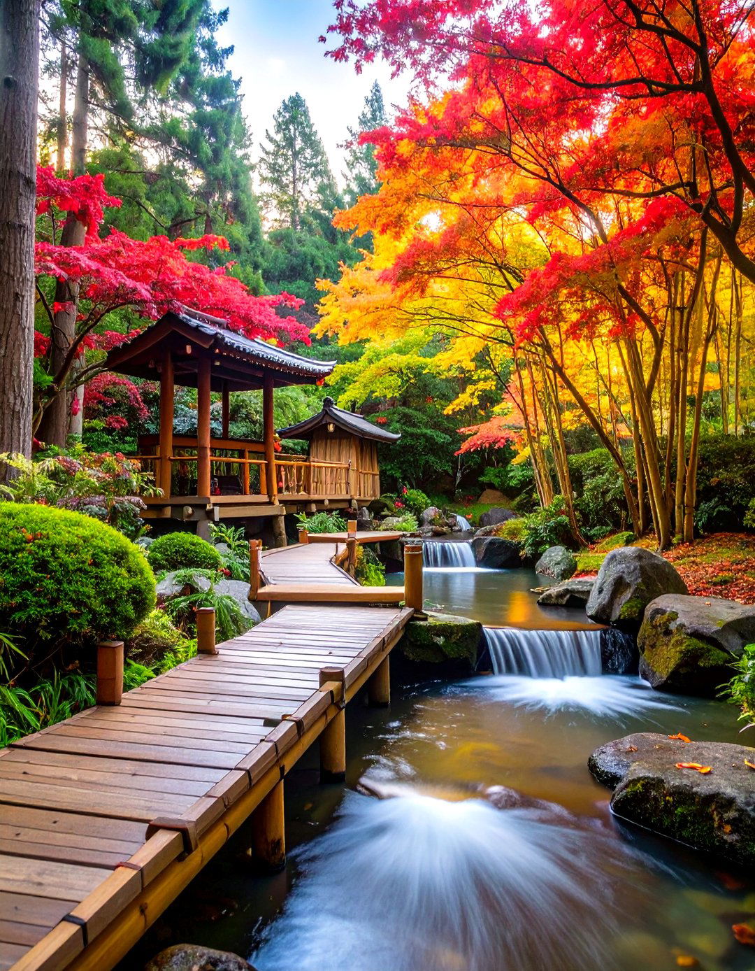 Asian Inspired Bamboo Water Feature with Peaceful Sounds - 20 Water Feature Ideas
