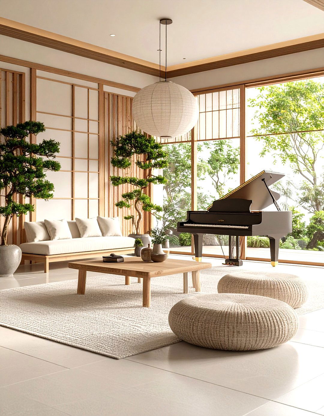 Asian Inspired Piano Room - 20 Piano Room Ideas