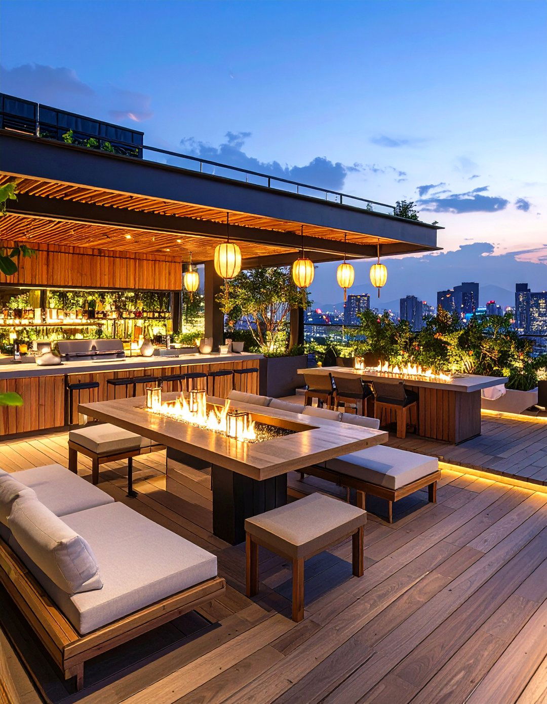 Asian Zen Rooftop Kitchen - 20 Rooftop Kitchen Ideas