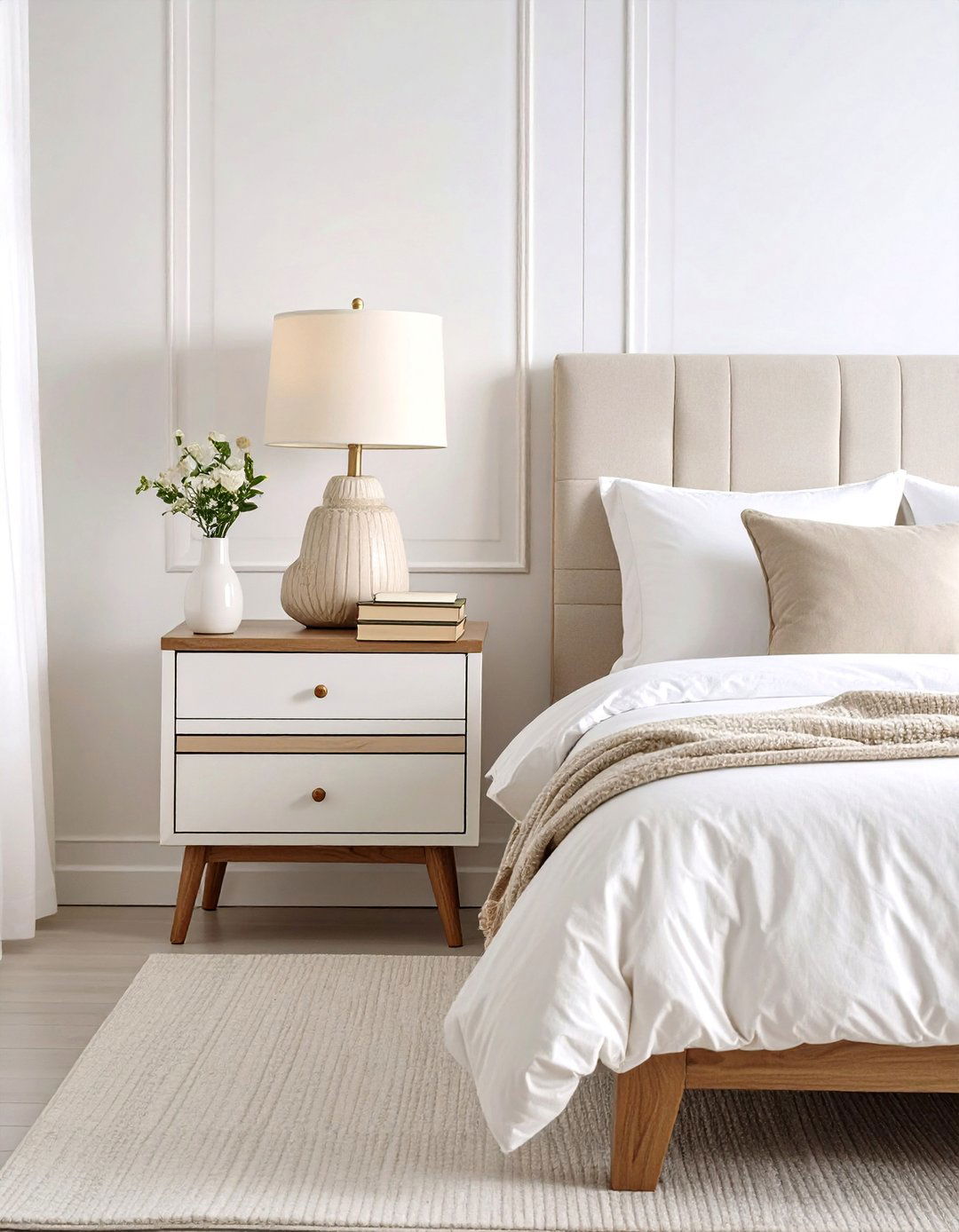 Asymmetrical Balance Bedroom Nightstands - 20 Asymmetrical Balance Interior Design Ideas