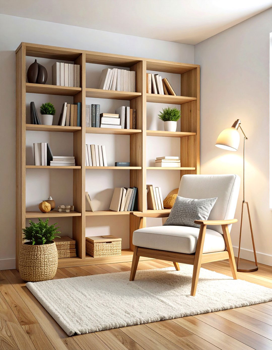 Asymmetrical Corner Bookshelf Design Concepts - 20 Corner Bookshelf Ideas