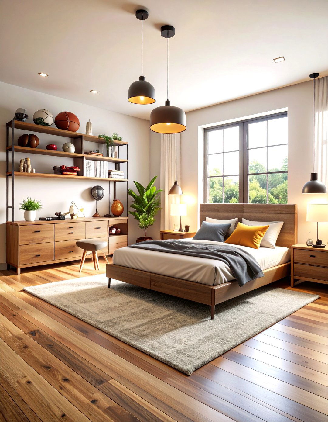 Athletic Sports Mens Bedroom - 20 Men's Bedroom Ideas