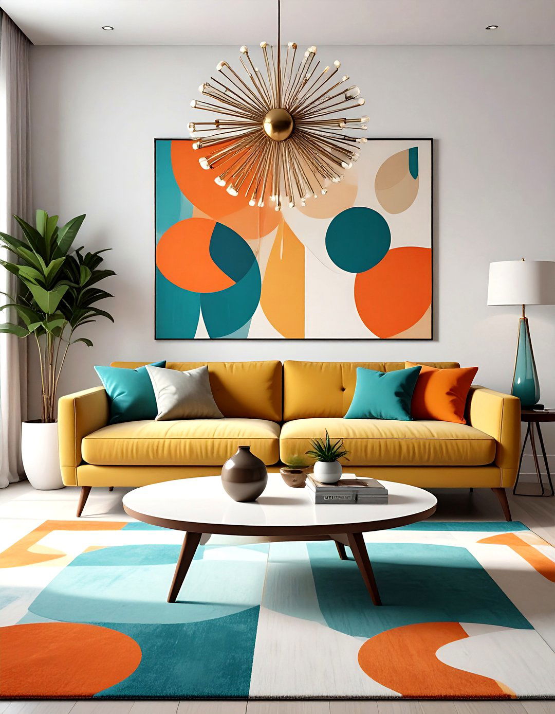 Atomic Age Starburst Mid Century Modern Living Room - 20 Mid-Century Modern Living Room Ideas
