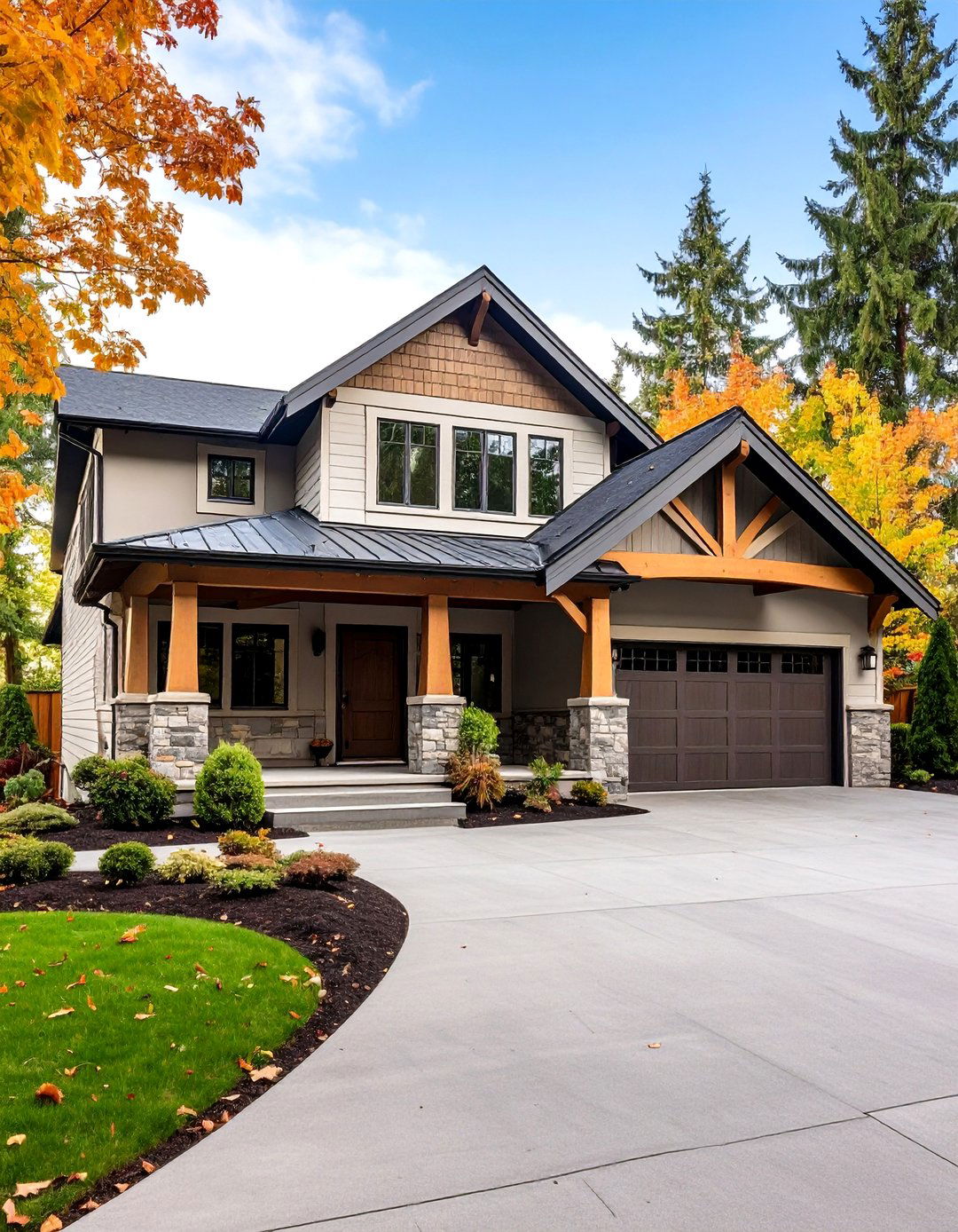 Attached Hip Roof Car Porch Design - 20 Car Porch Design Ideas