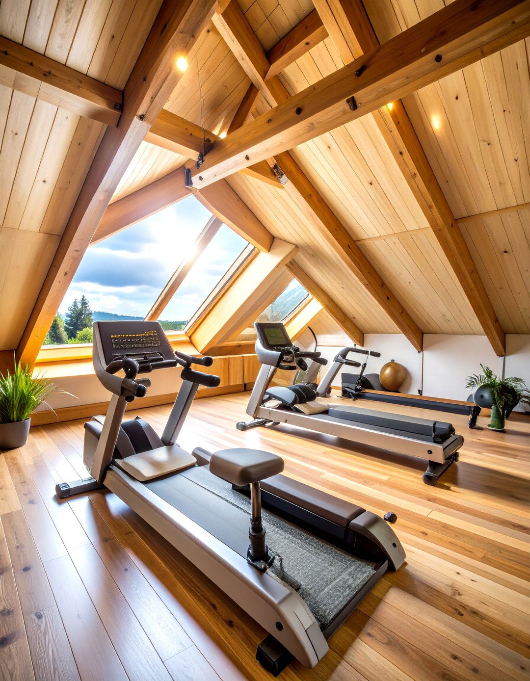 Attic Cardio Loft Home Gym - 20 Home Gym Ideas