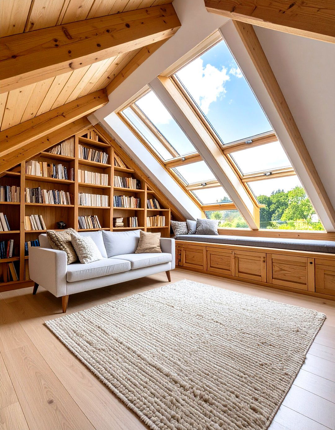 Attic Retreat Home Library - 20 Home Library Ideas