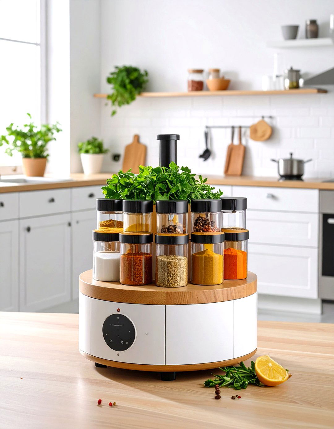 Auto Measure Spice Carousel - 20 Spice Rack Ideas