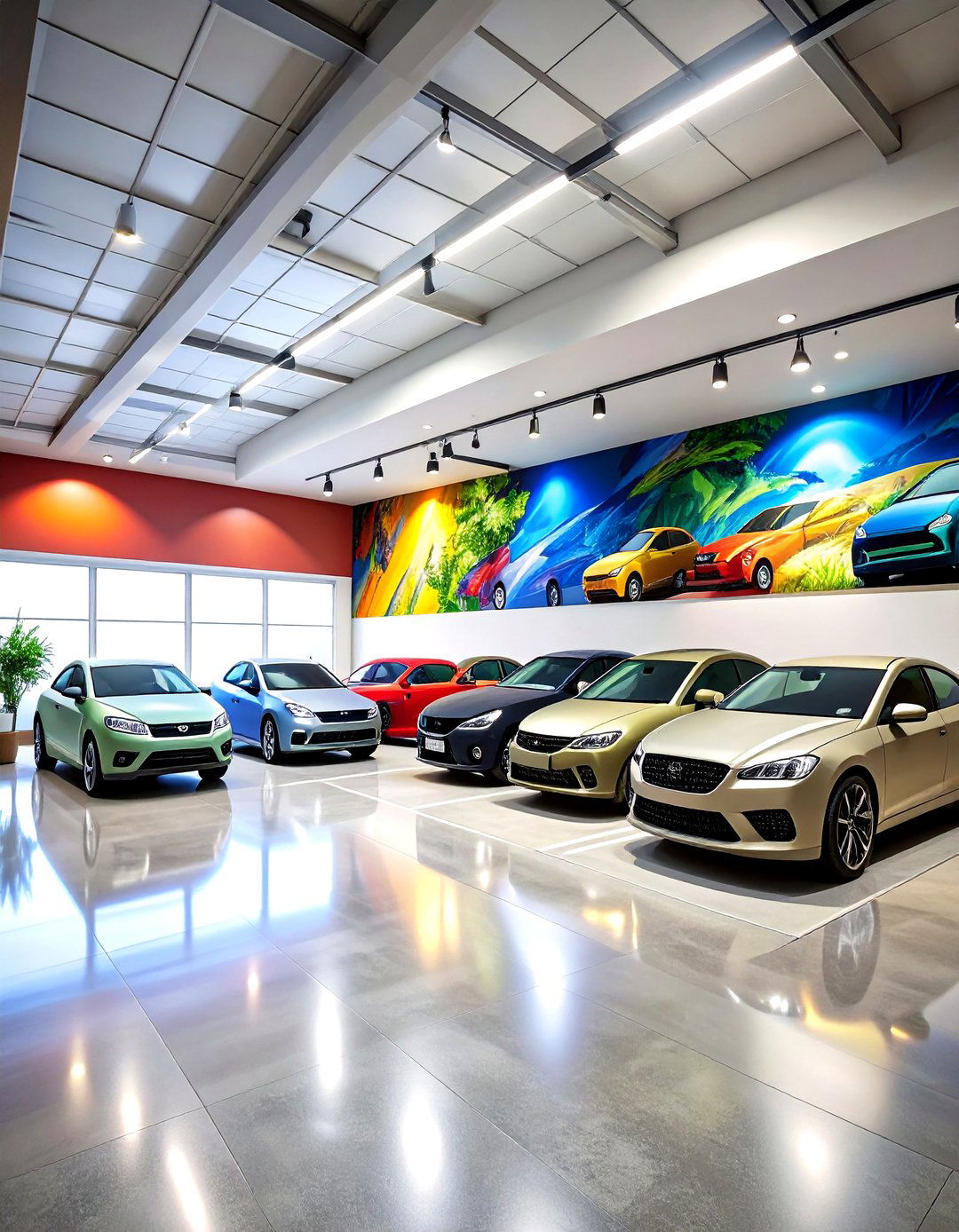 Automotive Themed Wall Mural - 20 Garage Wall Ideas