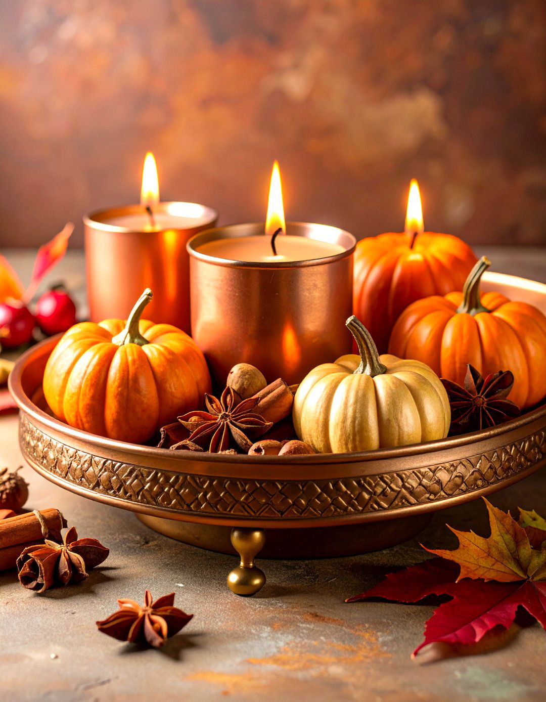 Autumn Harvest Tray Decor - 20 Tray Decor Ideas