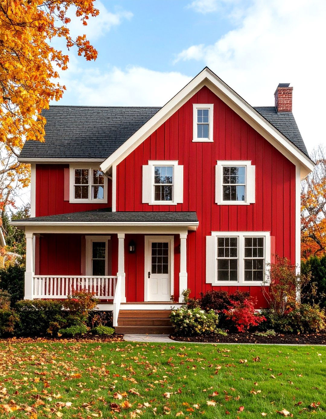 Autumn Red House Siding Colors - 20 House Siding Colors