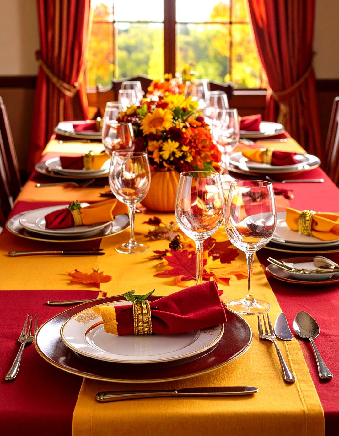 Autumnal Color Palette - 20 Thanksgiving Table Settings