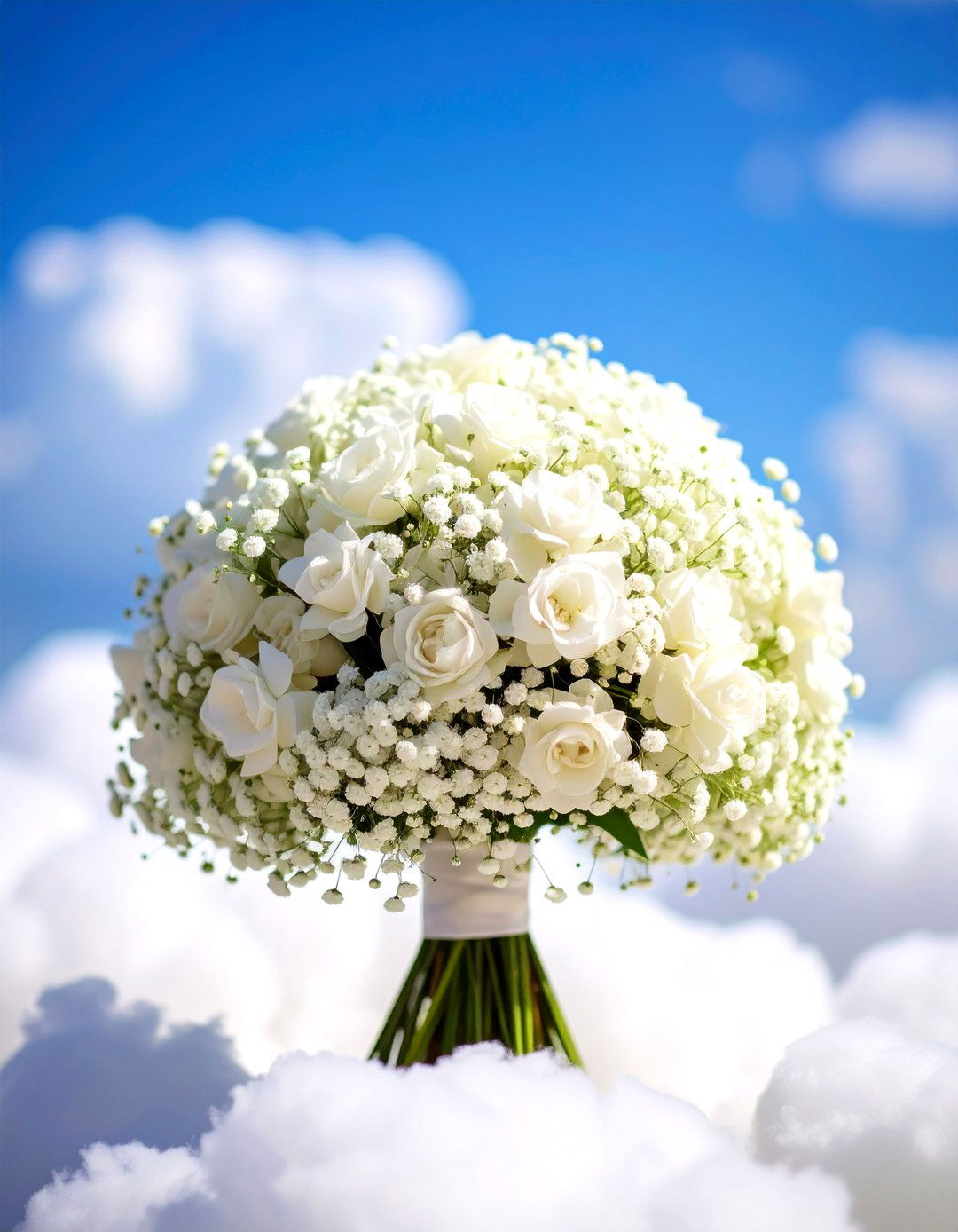 Babys Breath Cloud Wedding Bouquet - 20 Wedding Bouquet Ideas