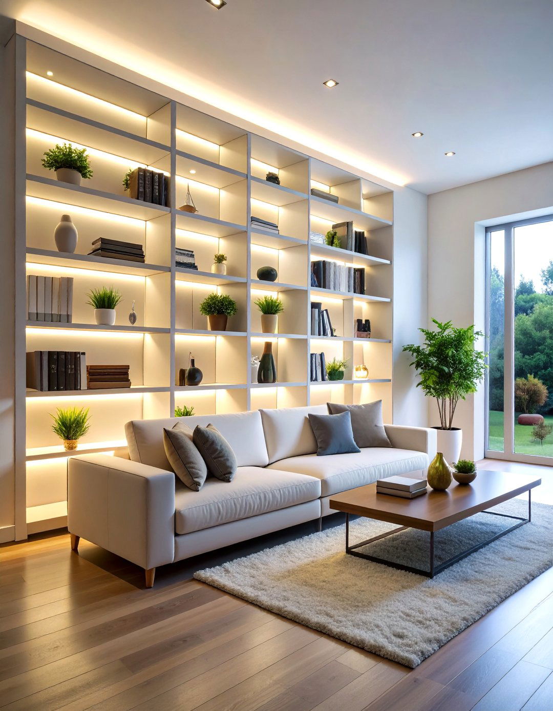 Backlit Bookshelf Lighting Systems - 20 Bookshelf Lighting Ideas