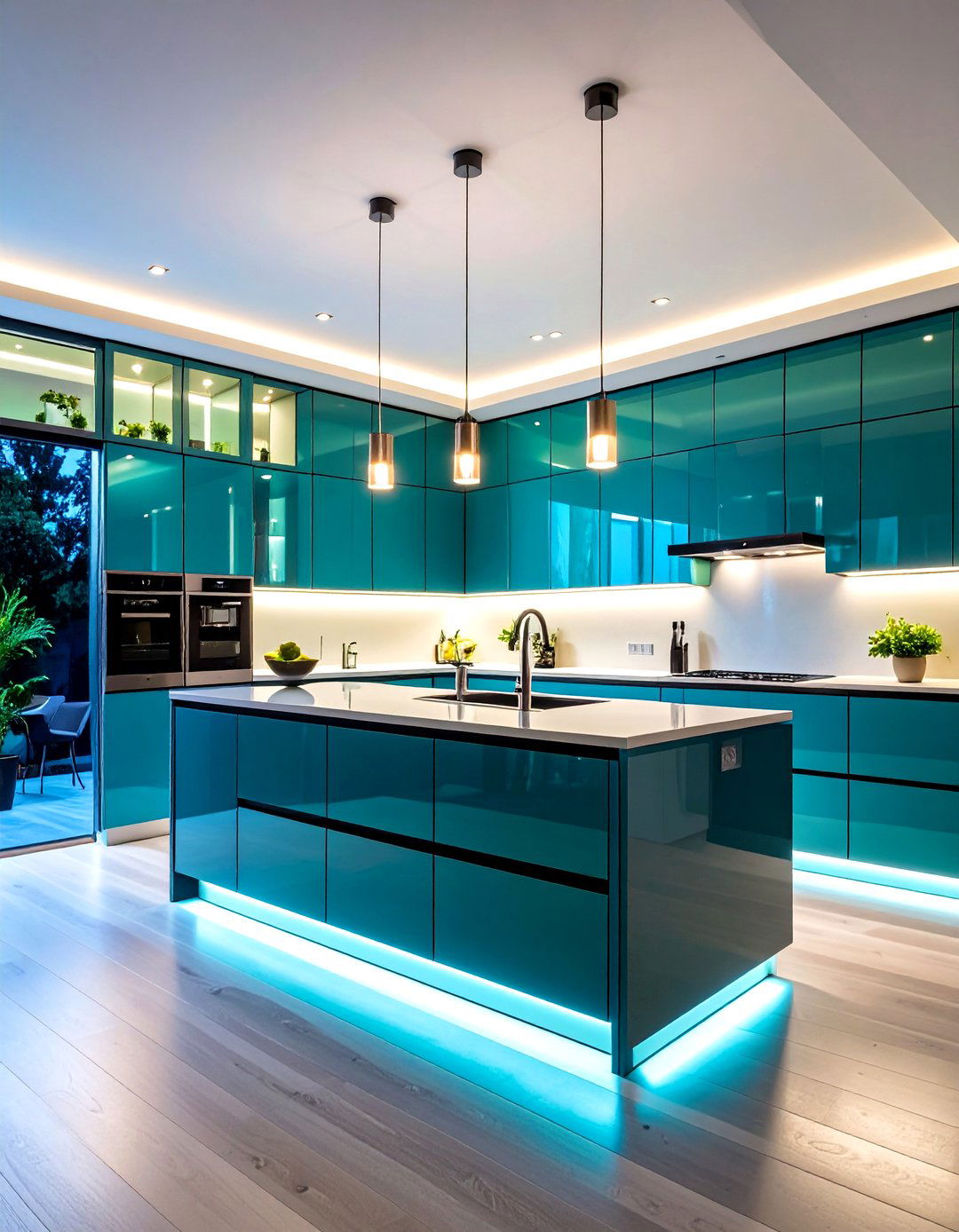 Backlit Modern Style Glass Kitchen Cabinets - 20 Modern Style Glass Kitchen Cabinets