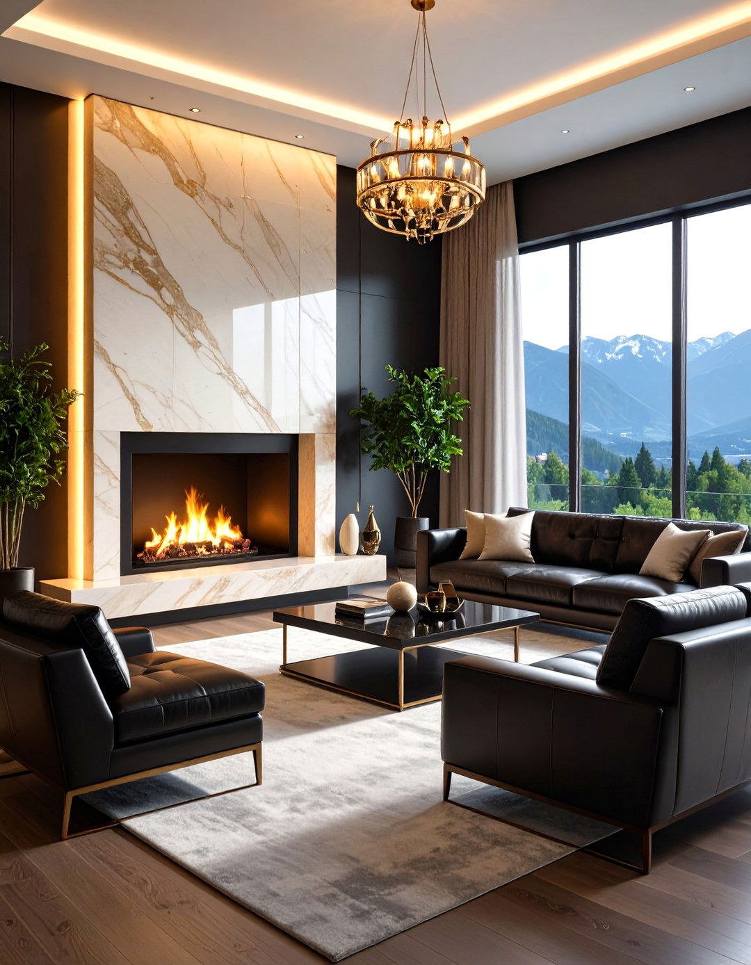 Backlit Onyx Glow Surround - 20 Marble Fireplace Ideas