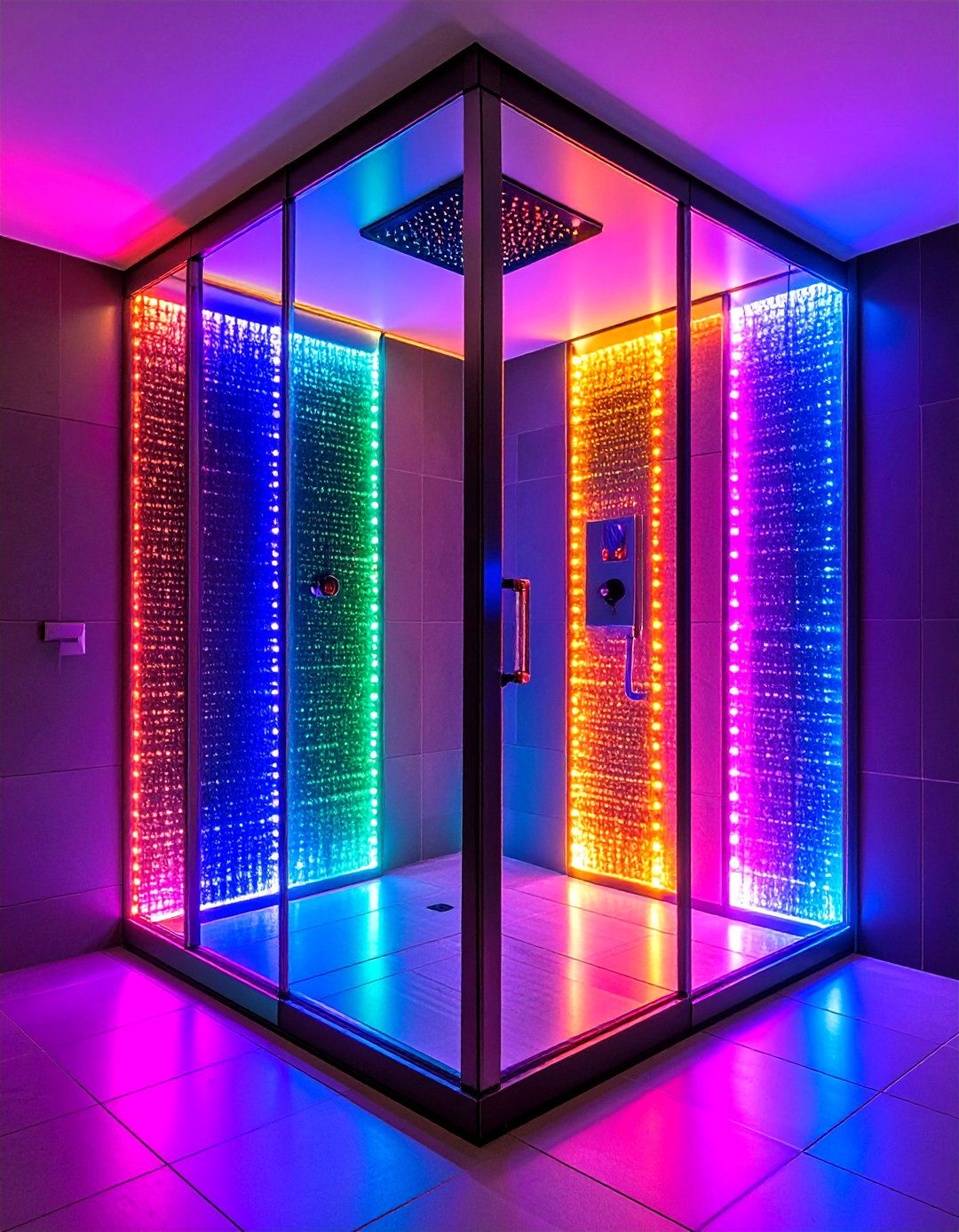Backlit Tiles and Panels - 20 Shower Lighting Ideas