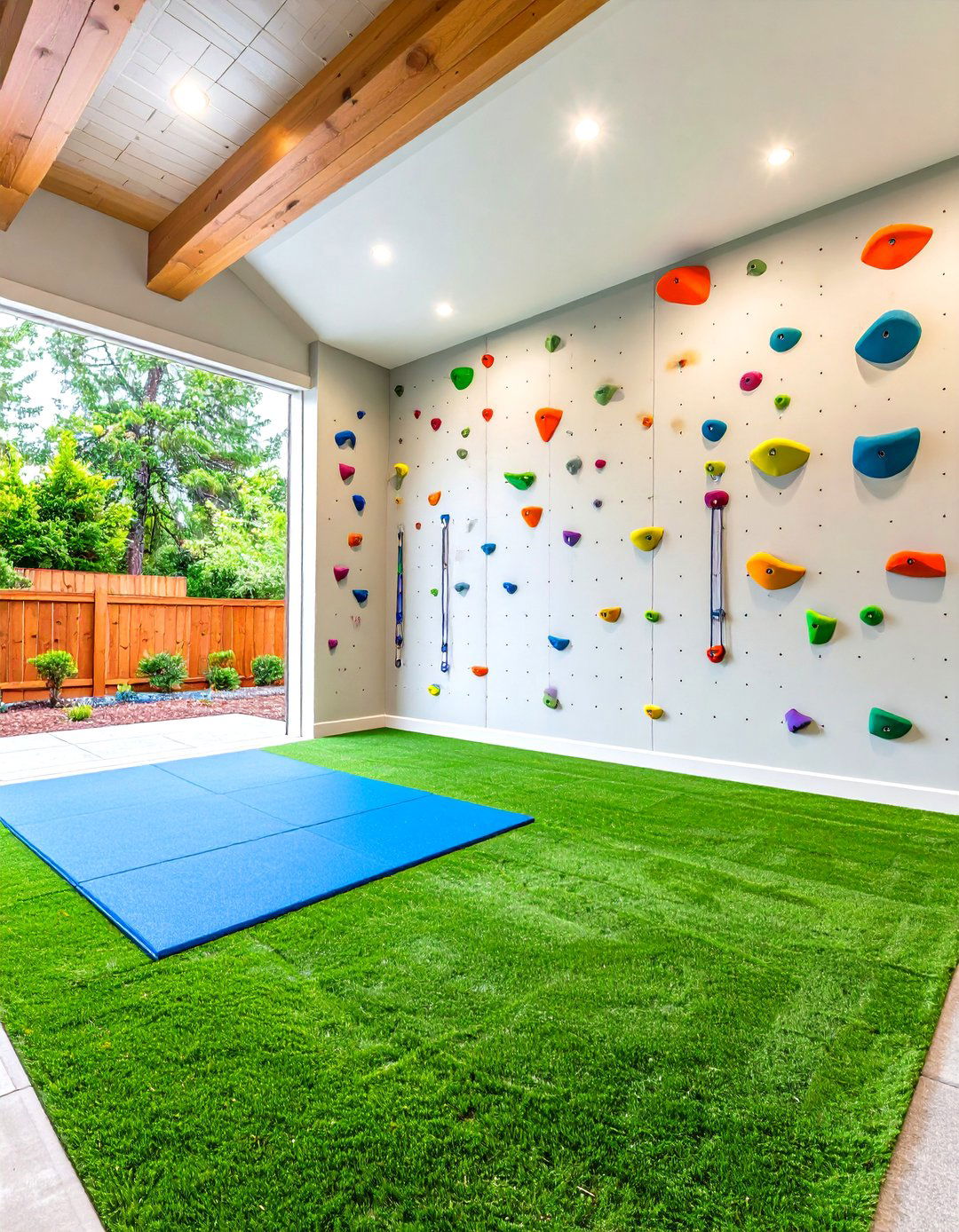 Backyard Climbing Wall Adventure Zone - 20 Backyard Ideas for Kids