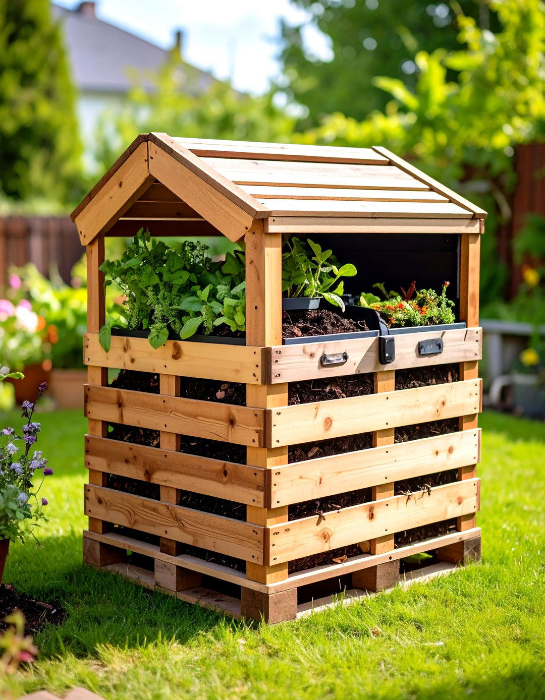 Backyard Compost Bin with Pallets - 20 Backyard Ideas on a Budget