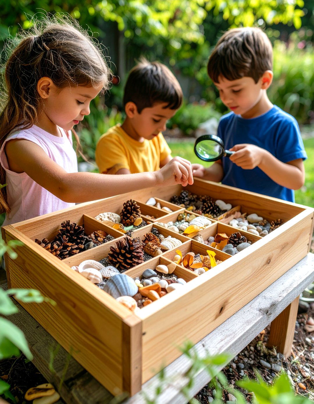 Backyard Nature Exploration Station - 20 Backyard Ideas for Kids
