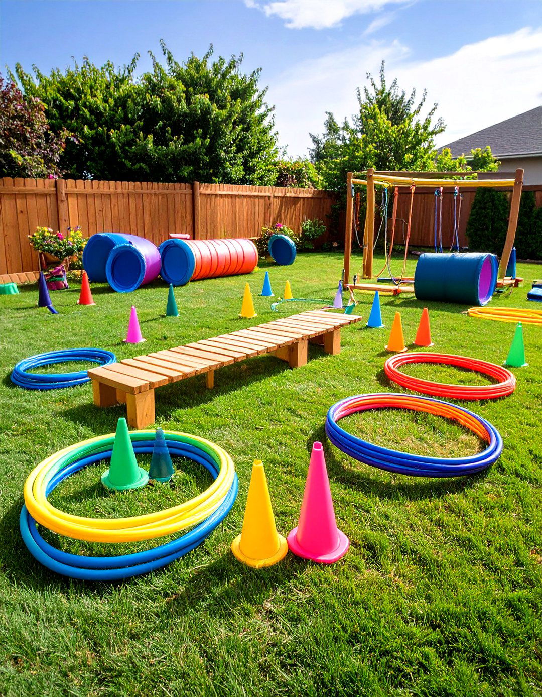 Backyard Obstacle Course for Active Play - 20 Backyard Ideas for Kids