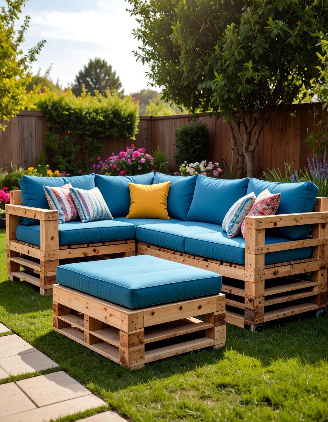 Backyard Pallet Lounge Seating - 20 Backyard Ideas on a Budget