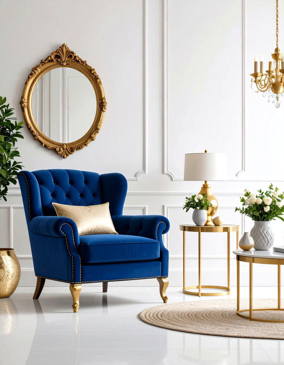 Balance Bold Colour Pops With Metallic Restraint - 20 Cream and Gold Living Room Ideas