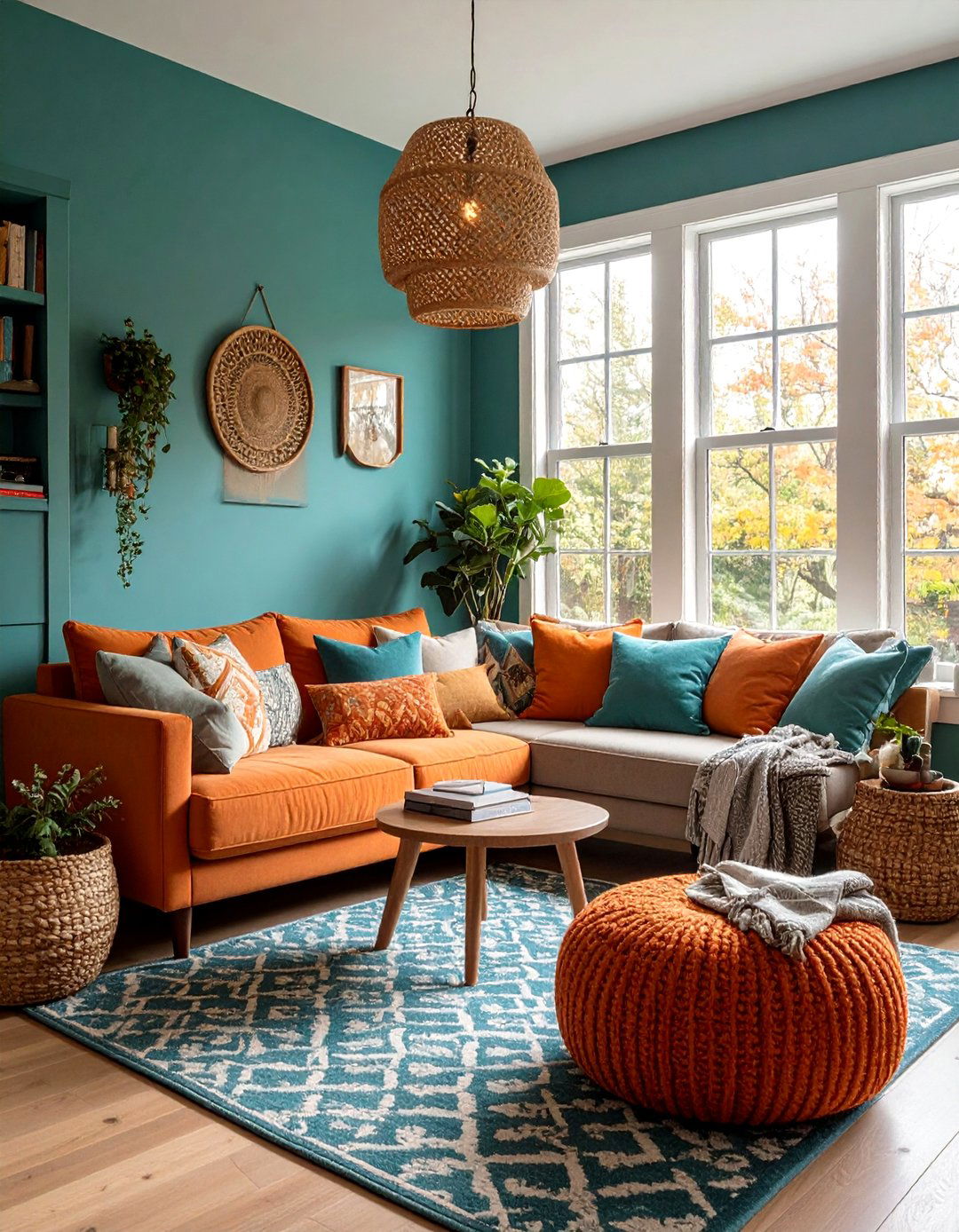 Balancing with Neutrals - 20 Teal and Orange Color Scheme for Your Rooms