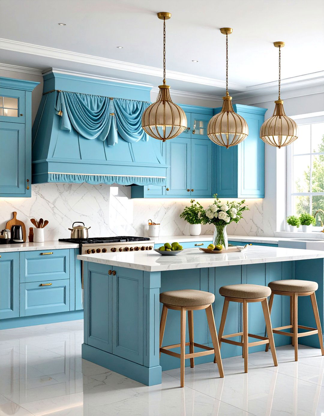 Balloon Kitchen Valance Dramatic Texture - 20 Kitchen Valance Ideas