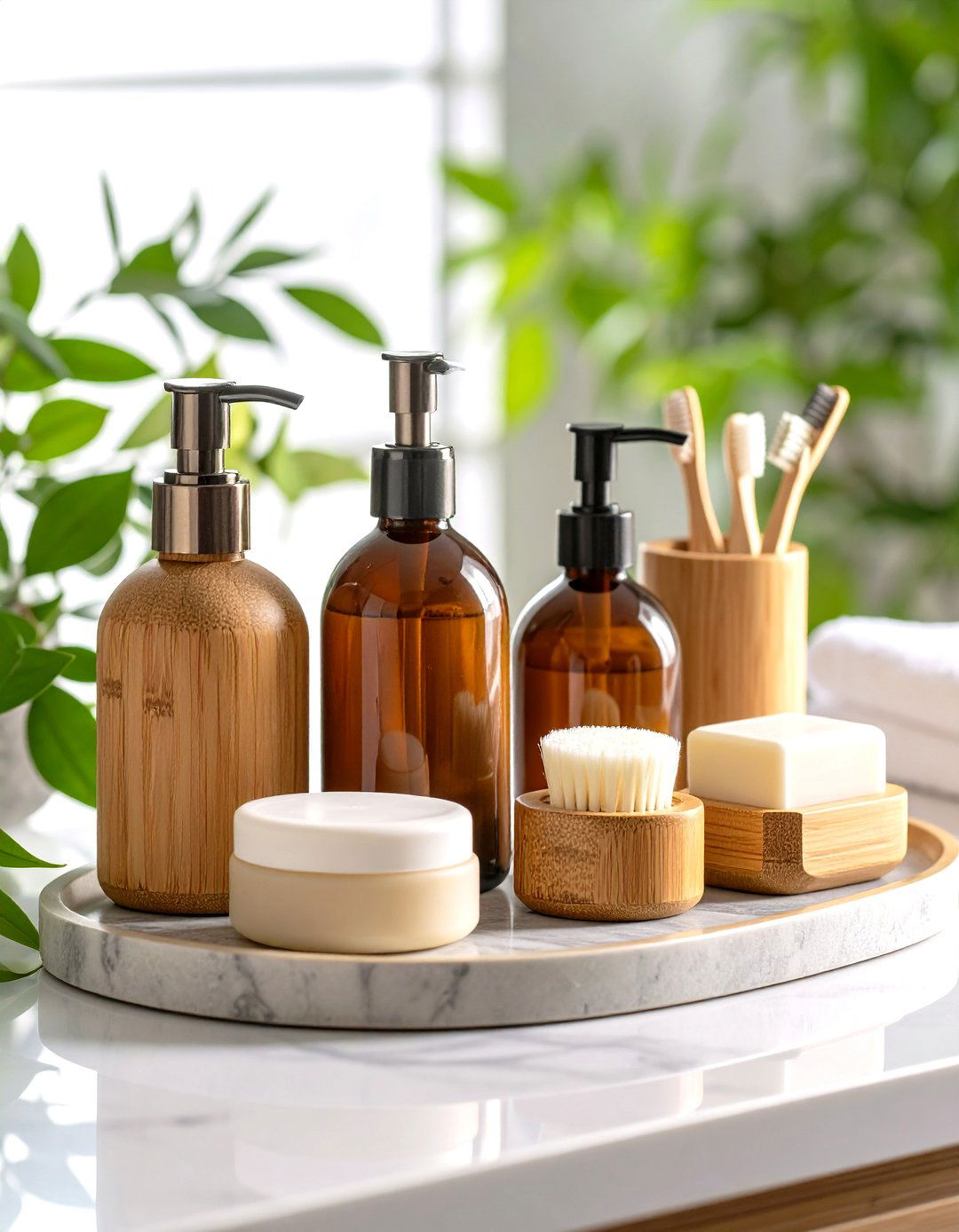 Bamboo Accessory Set Keeps the Bathroom Eco Chic - 20 Earthy Bathroom Ideas