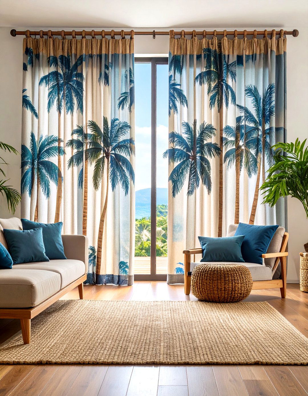 Bamboo Beaded Curtain Panels for Earthy Rhythm - 20 Boho Curtain Ideas