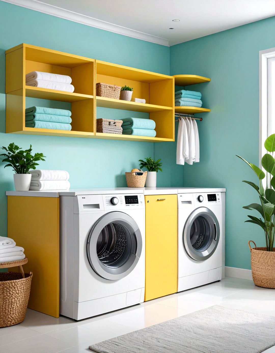 Bamboo Eco Friendly Laundry Room Shelving with Natural Warmth - 20 Laundry Room Shelving Ideas