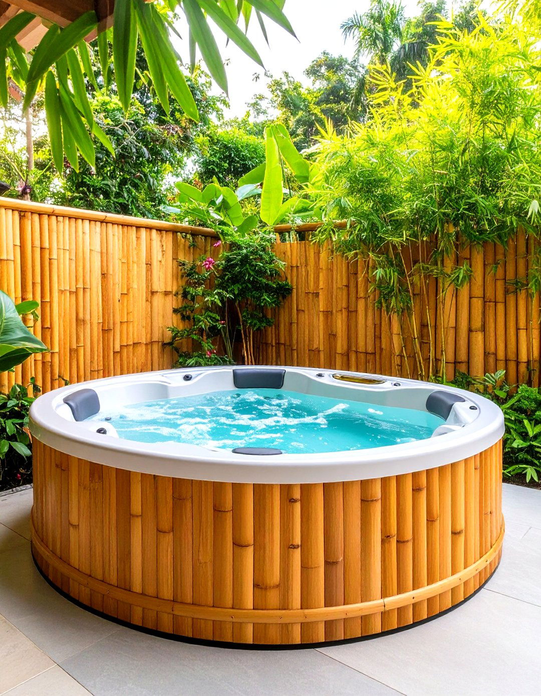 Bamboo Fence Hot Tub Enclosure - 20 Hot Tub Enclosure Ideas