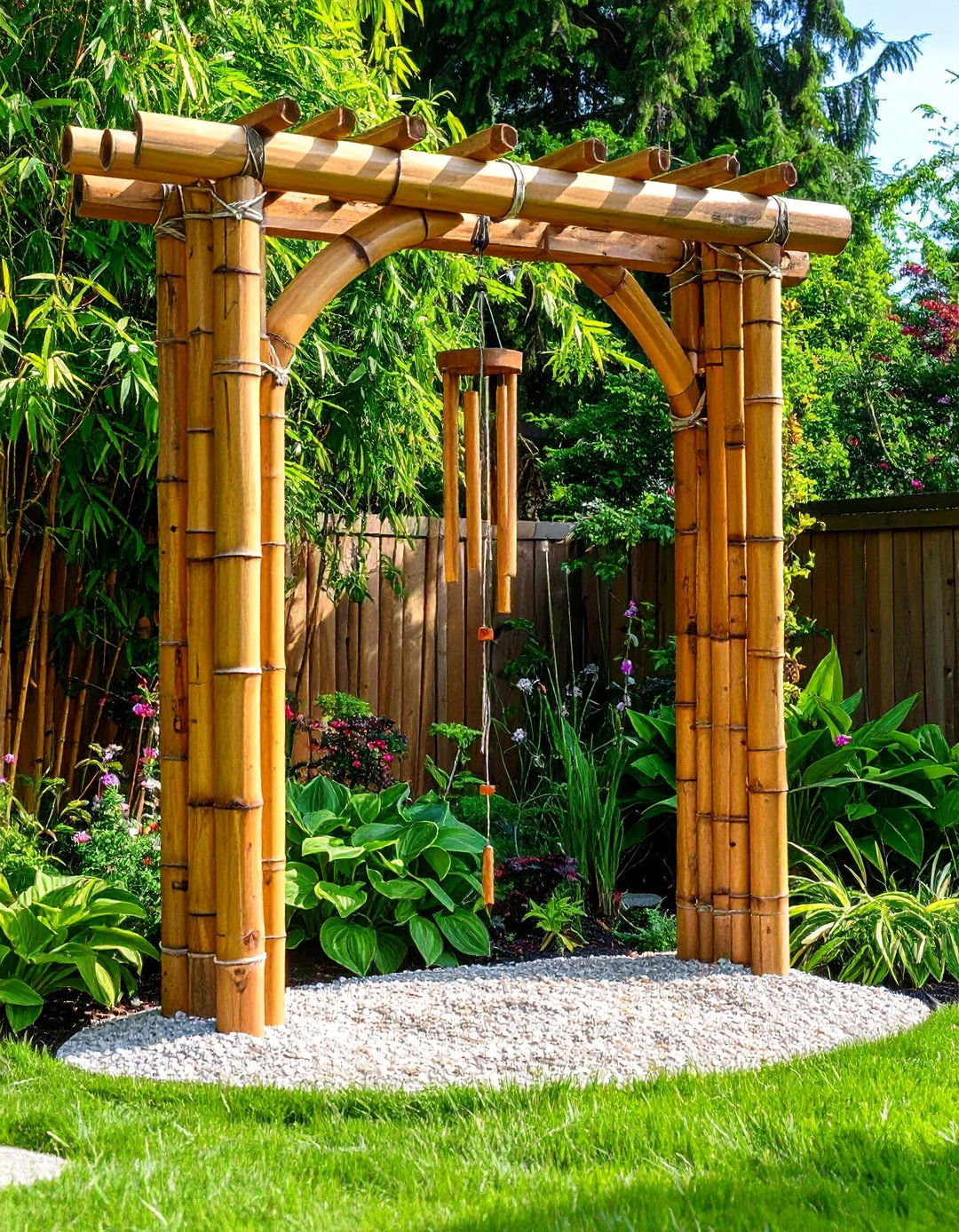 Bamboo Garden Arch for a Zen Entrance - 20 Garden Arch Ideas