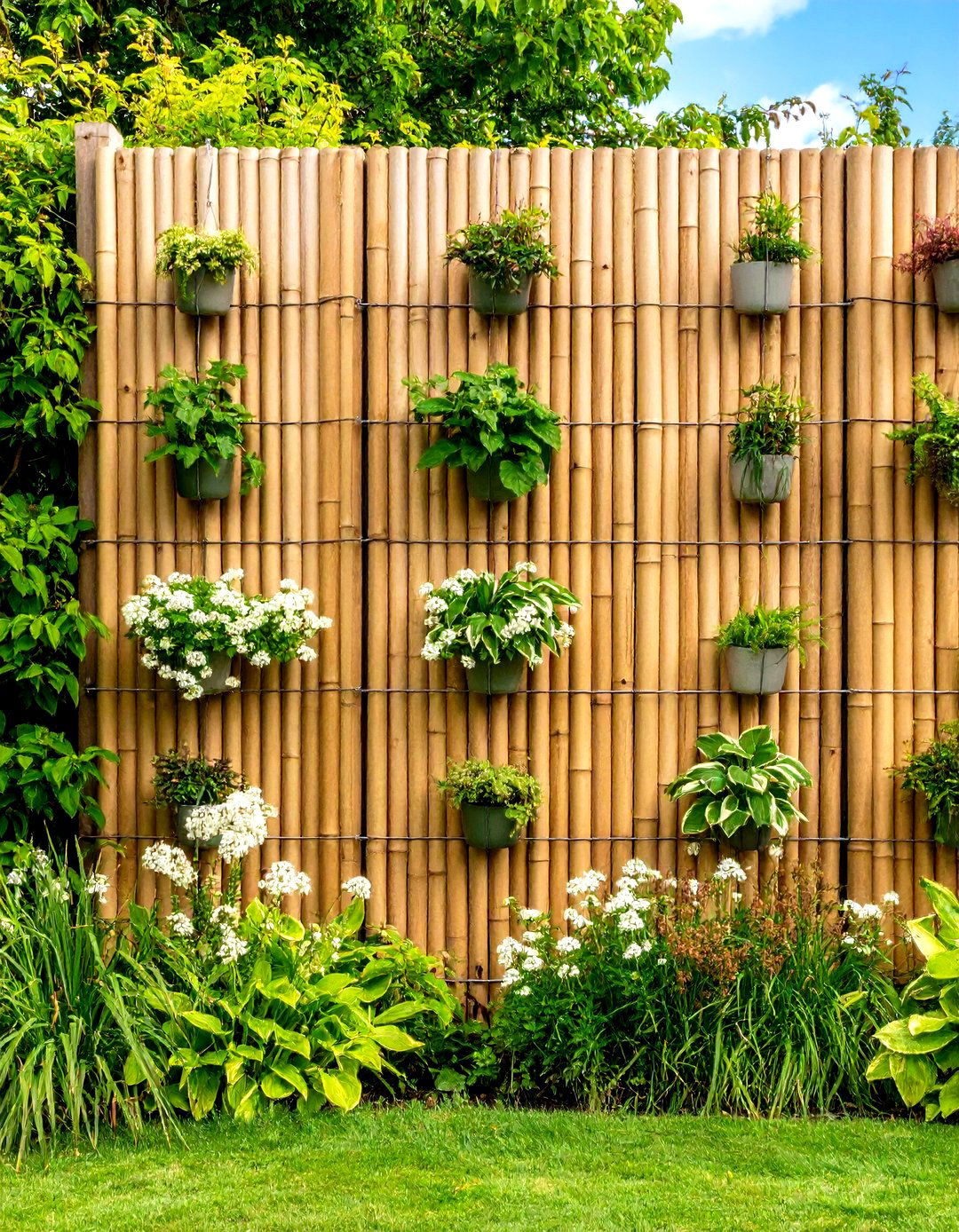 Bamboo Garden Wall for Natural Privacy - 20 Garden Wall Ideas
