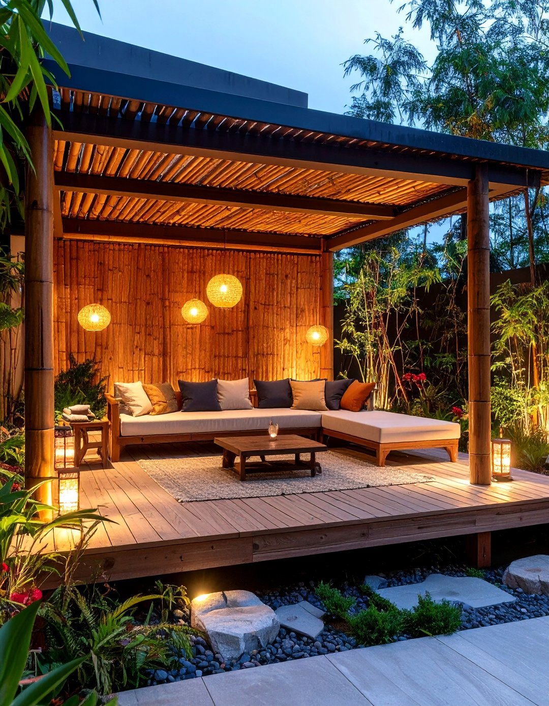 Bamboo Natural Patio Enclosure - 20 Patio Enclosure Ideas