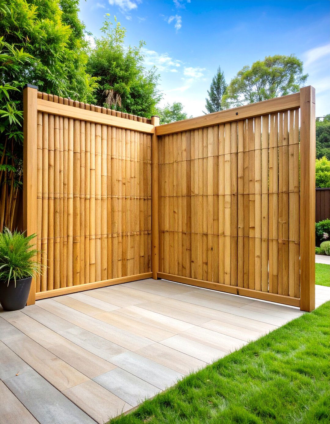 Bamboo Outdoor Privacy Screen Panels - 20 Outdoor Privacy Screen Ideas