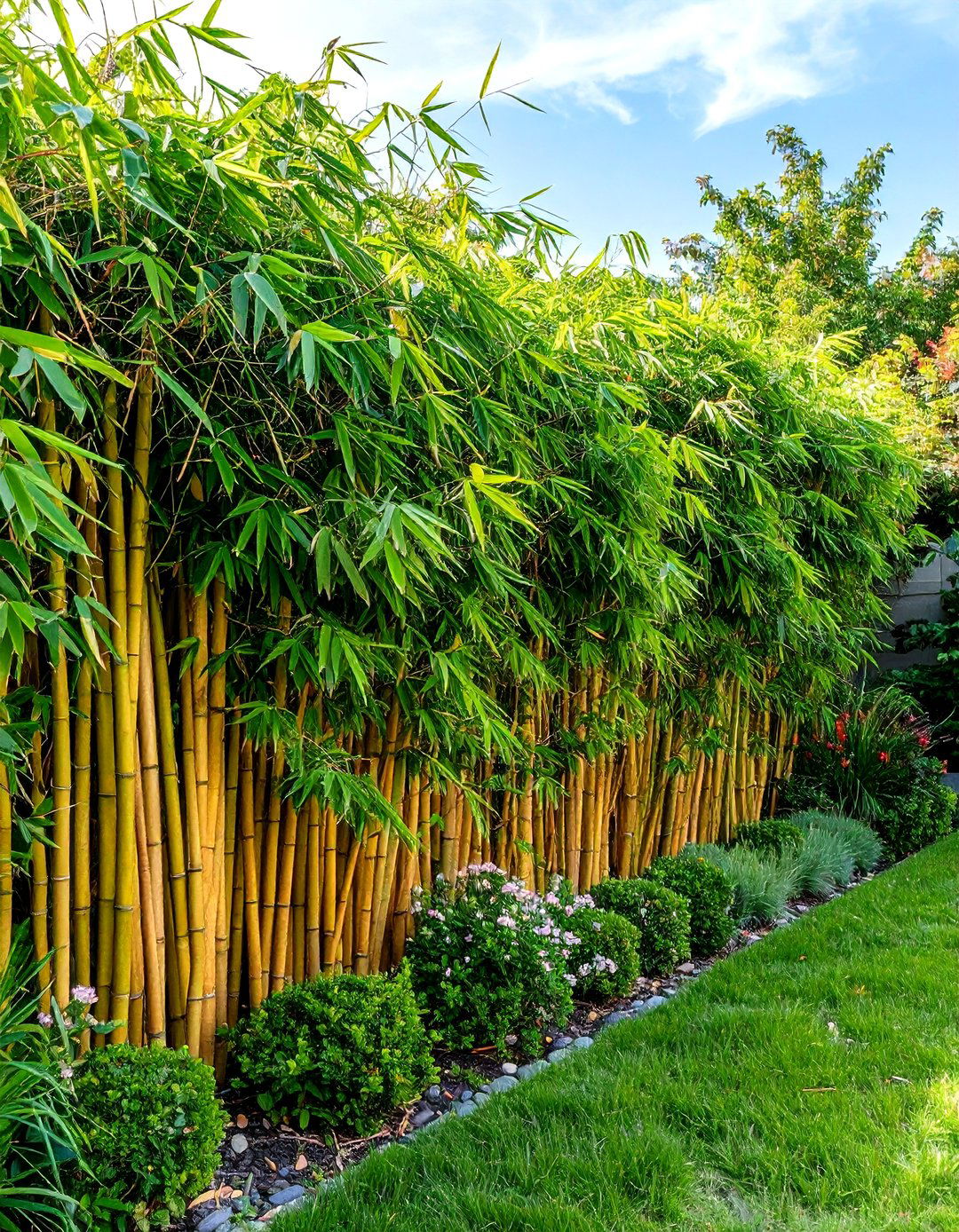 Bamboo Privacy Screening - 20 Tropical Landscape Ideas