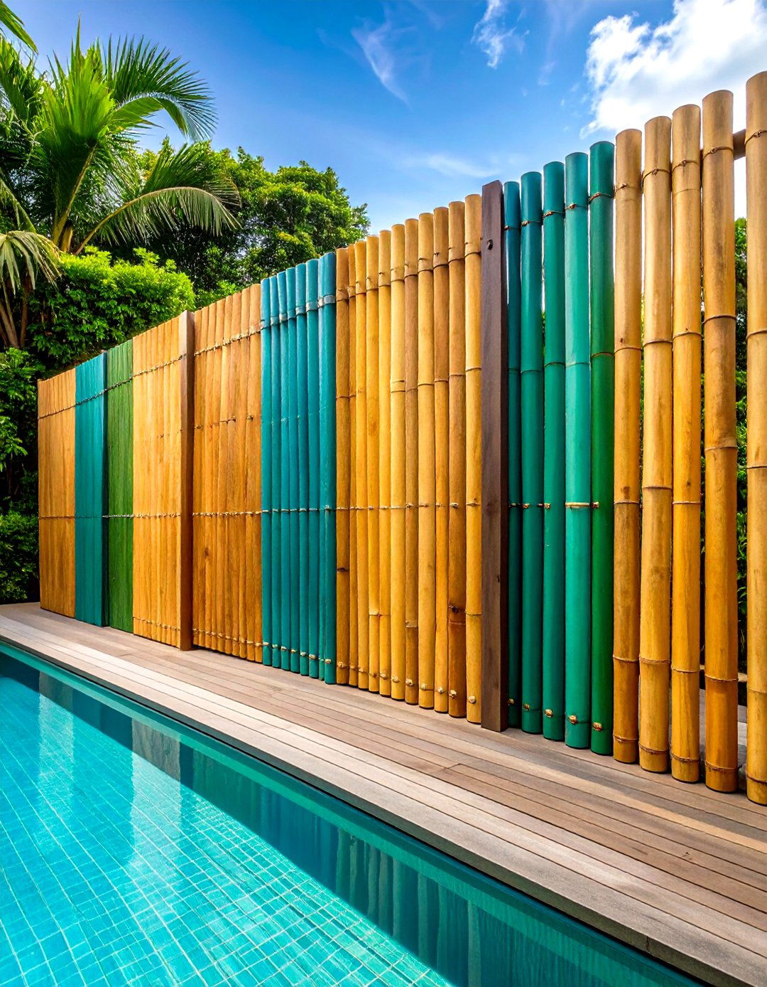 Bamboo Screens and Panels - 20 Pool Privacy Ideas